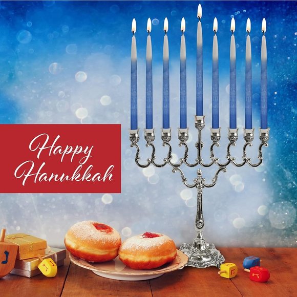 45 Tri Colored Hanukkah Candles Fits Most Menorahs Premium Quality Wax - Picture 4 of 5